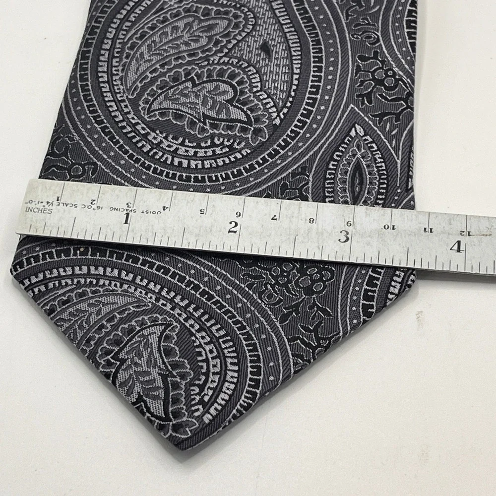 Michael‎ Michael Kors Men's Silk Paisley Necktie Gray Formal